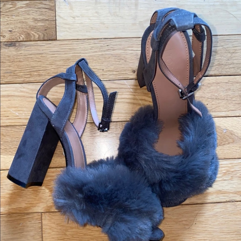 Topshop SASSY Fur Heels 6.5